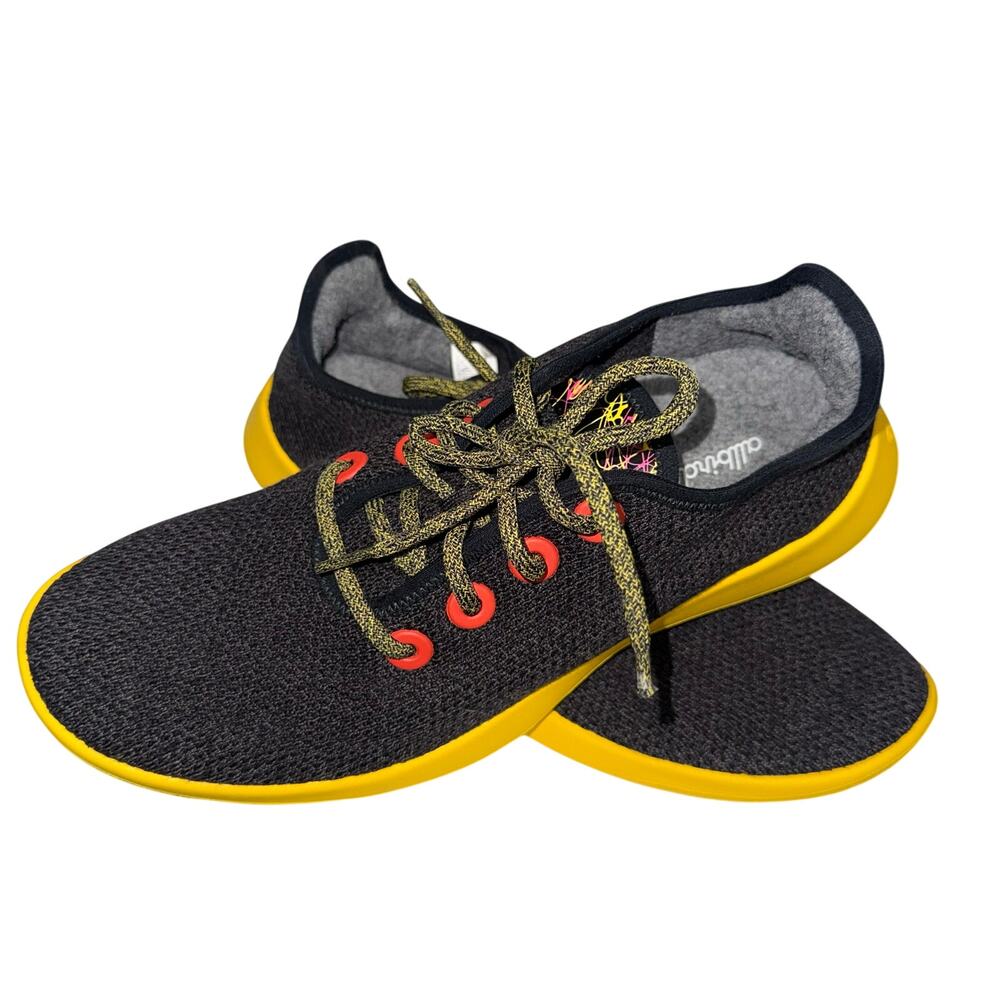 Allbirds Tree Runner Mens Sneakers Heathered Black Sunny Gold M 10